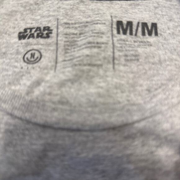 Star Wars Baby Yoda TShirt Mens Med NEFF Mandalorian Grogu Coffee Cup Tee Gray - Picture 3 of 5